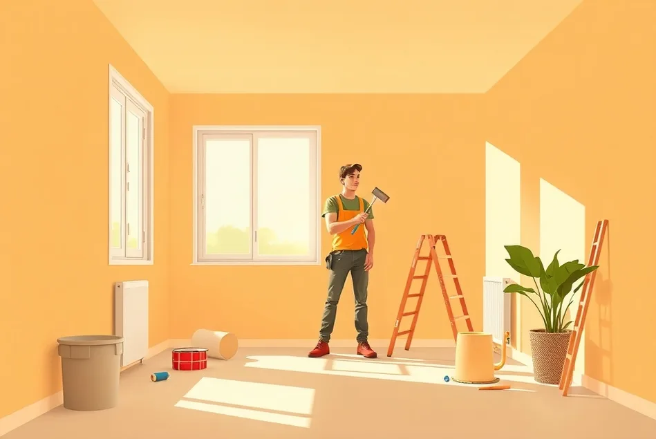 Intérieur rénové après travaux de peinture à Cormeilles-en-Parisis